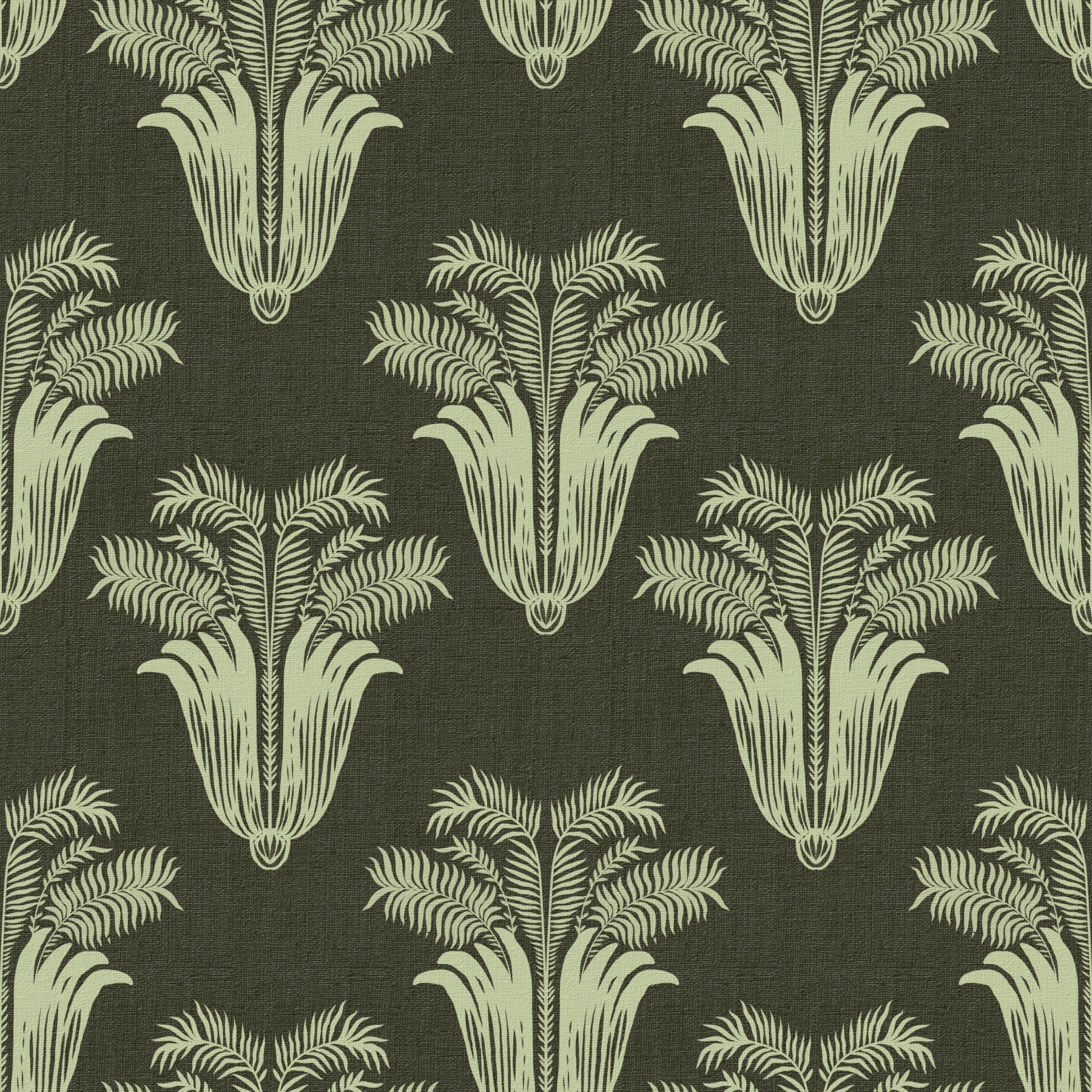 Vintage Art Deco Palm Damask Wallpaper Wallpaper⁠