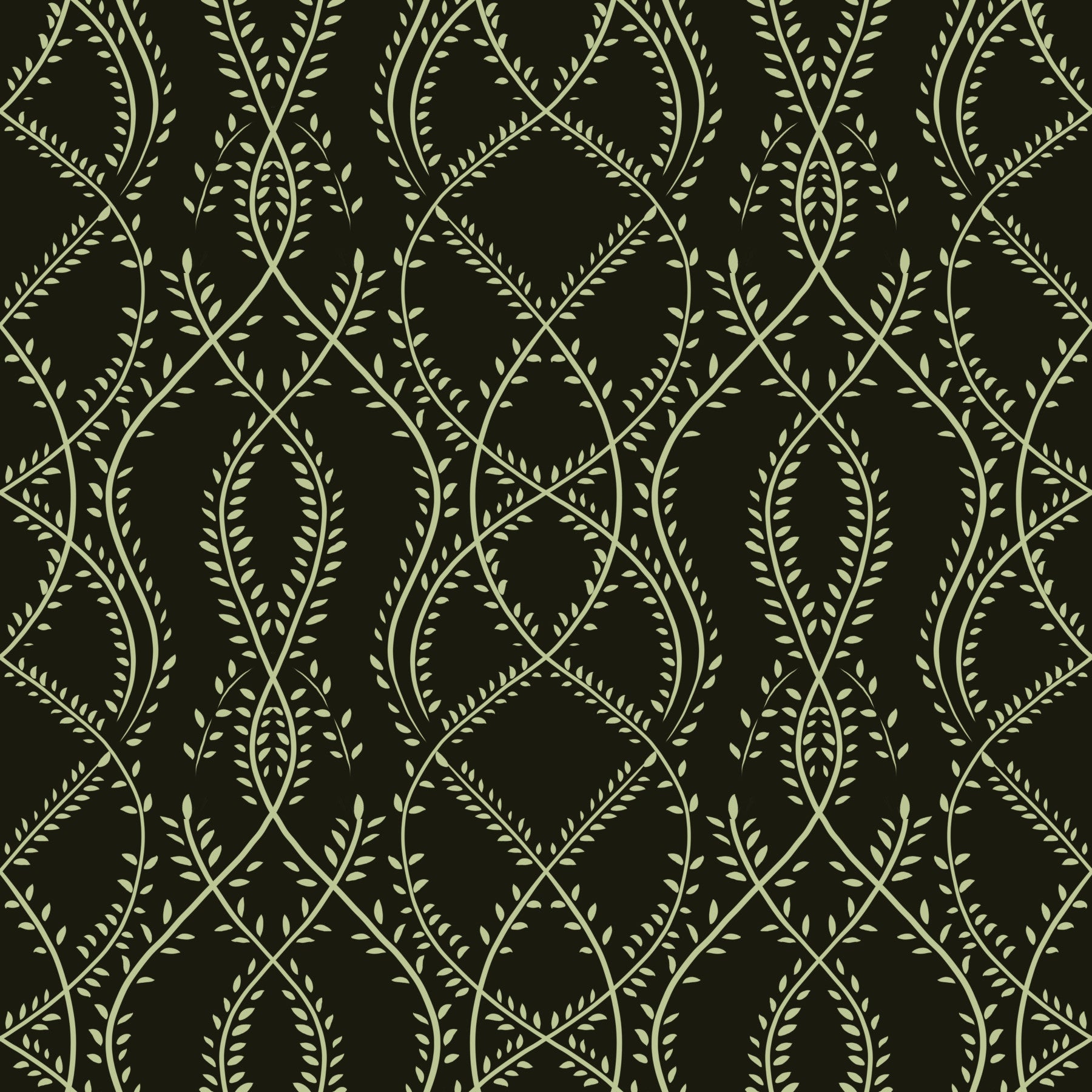 Midnight Sage Interlocking Vine Wallpaper Wallpaper⁠