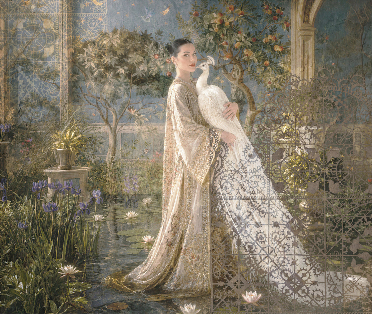 Enchanted Palace Garden Wall Mural in your room