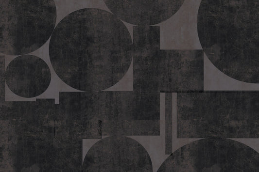 Industrial Charcoal Geometric Wall Mural