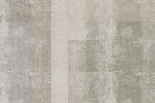 Muted Concrete Geometric Abstract Wall Mural