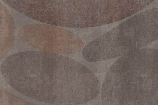 Earthy Abstract Stone Shapes Textured Wall Mural