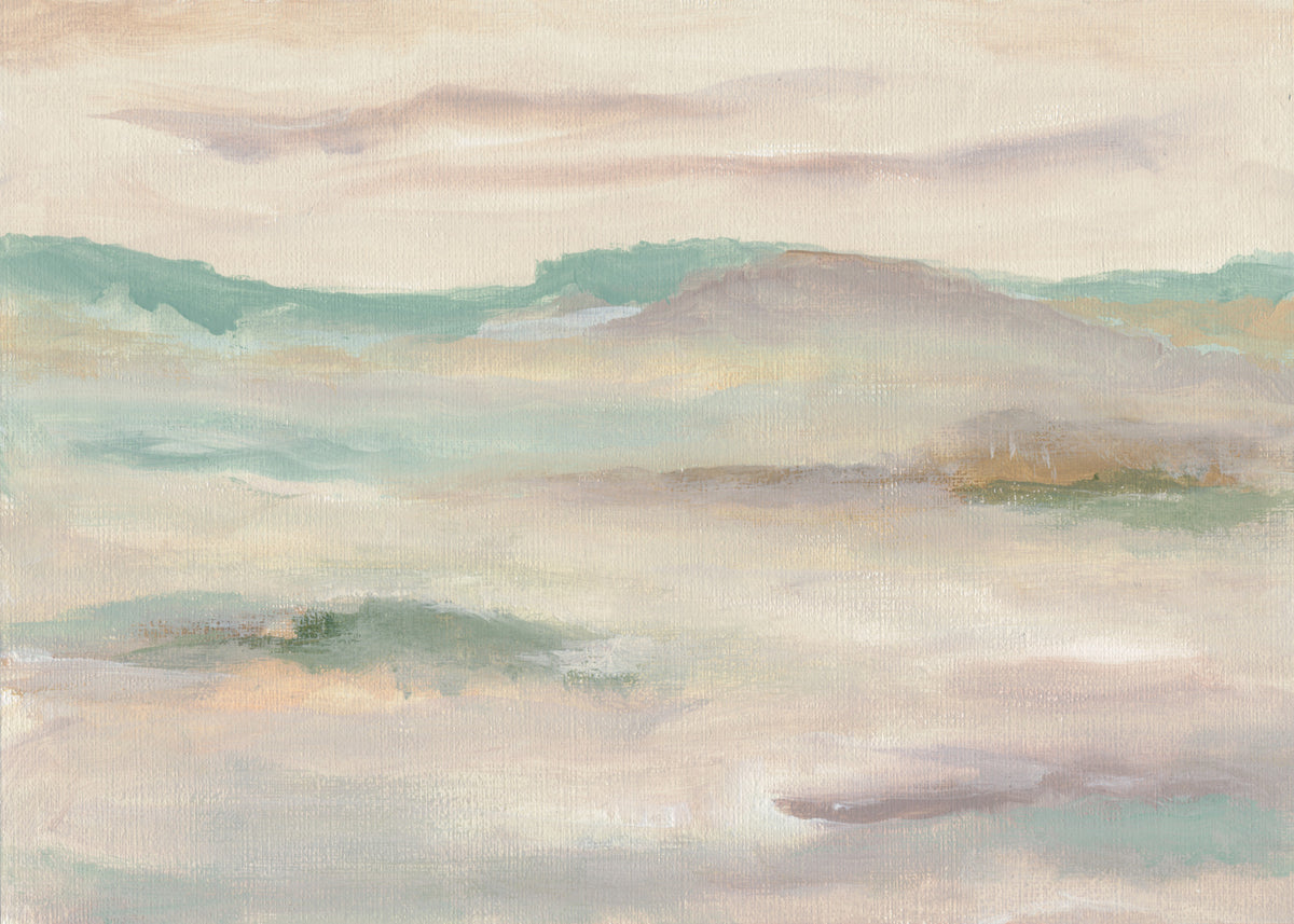 Pastel Mist Abstract Landscape Wall Mural in your room