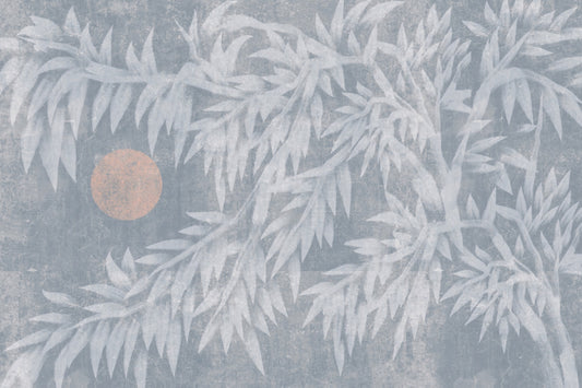Serene Bamboo and Rising Sun Wall Mural Wall Mural