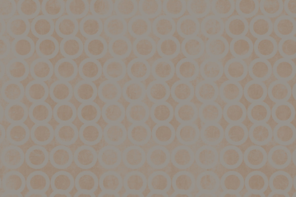 Taupe Interlocking Rings Geometric Wall Mural in your room — zoomed