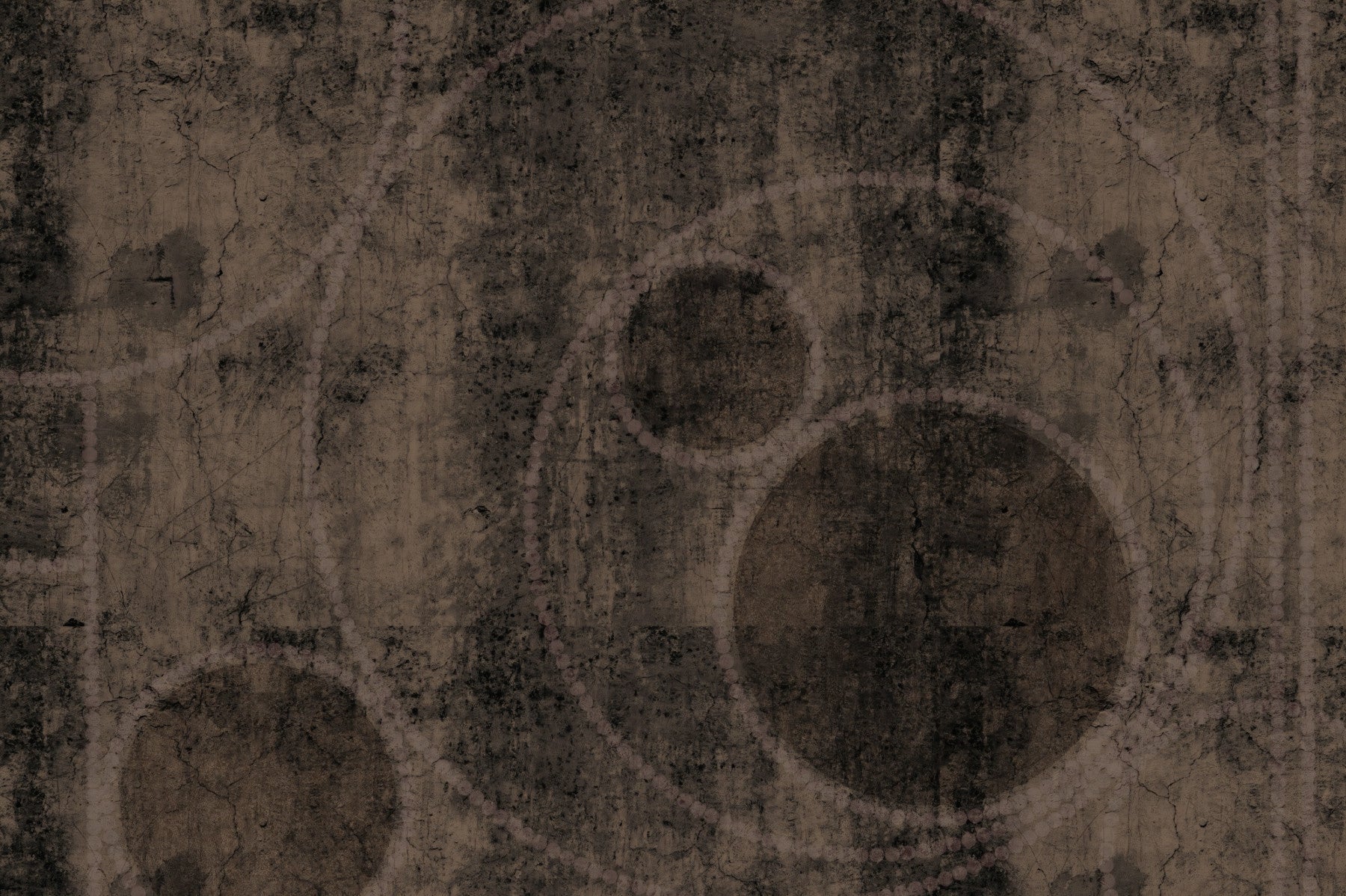 Distressed Charcoal and Sepia Stone Wall Mural