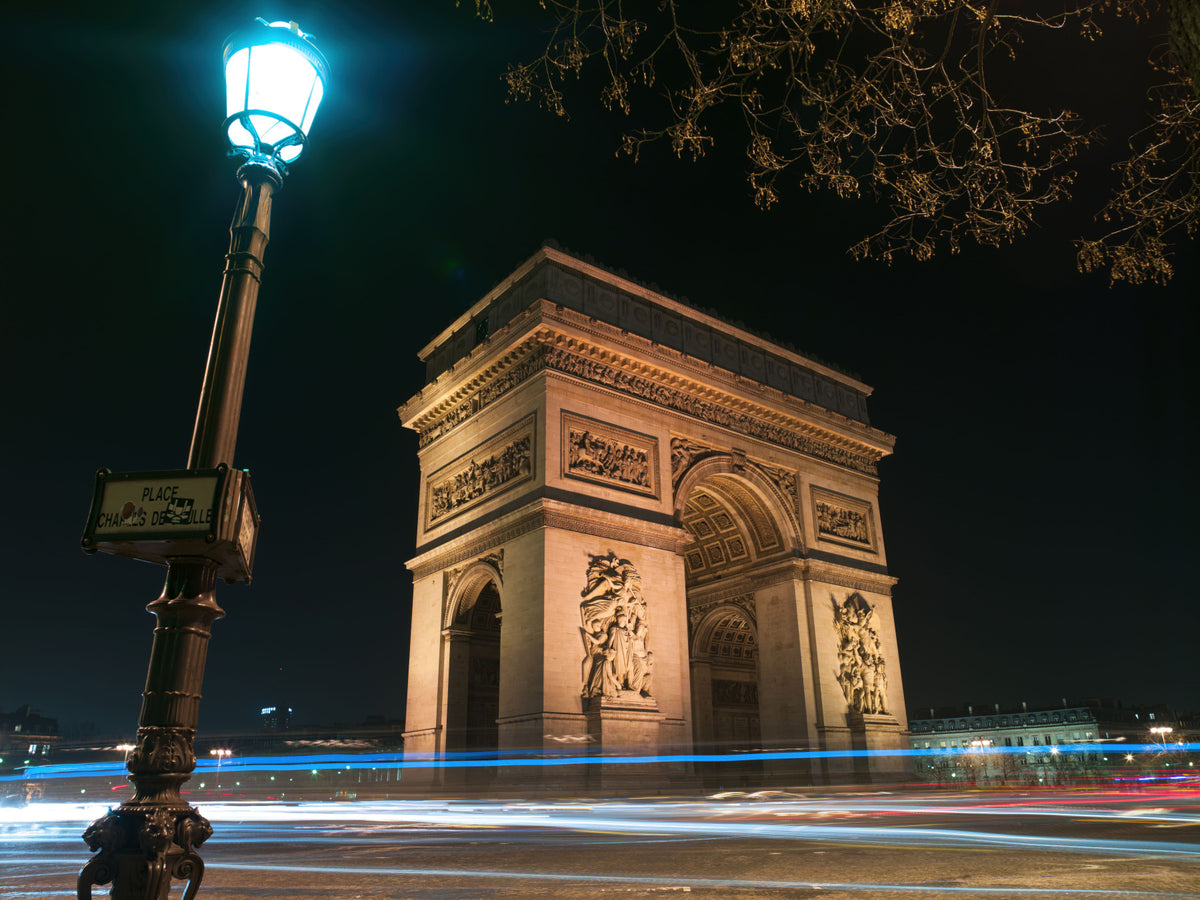 Parisian Night at Arc de Triomphe Wall Mural