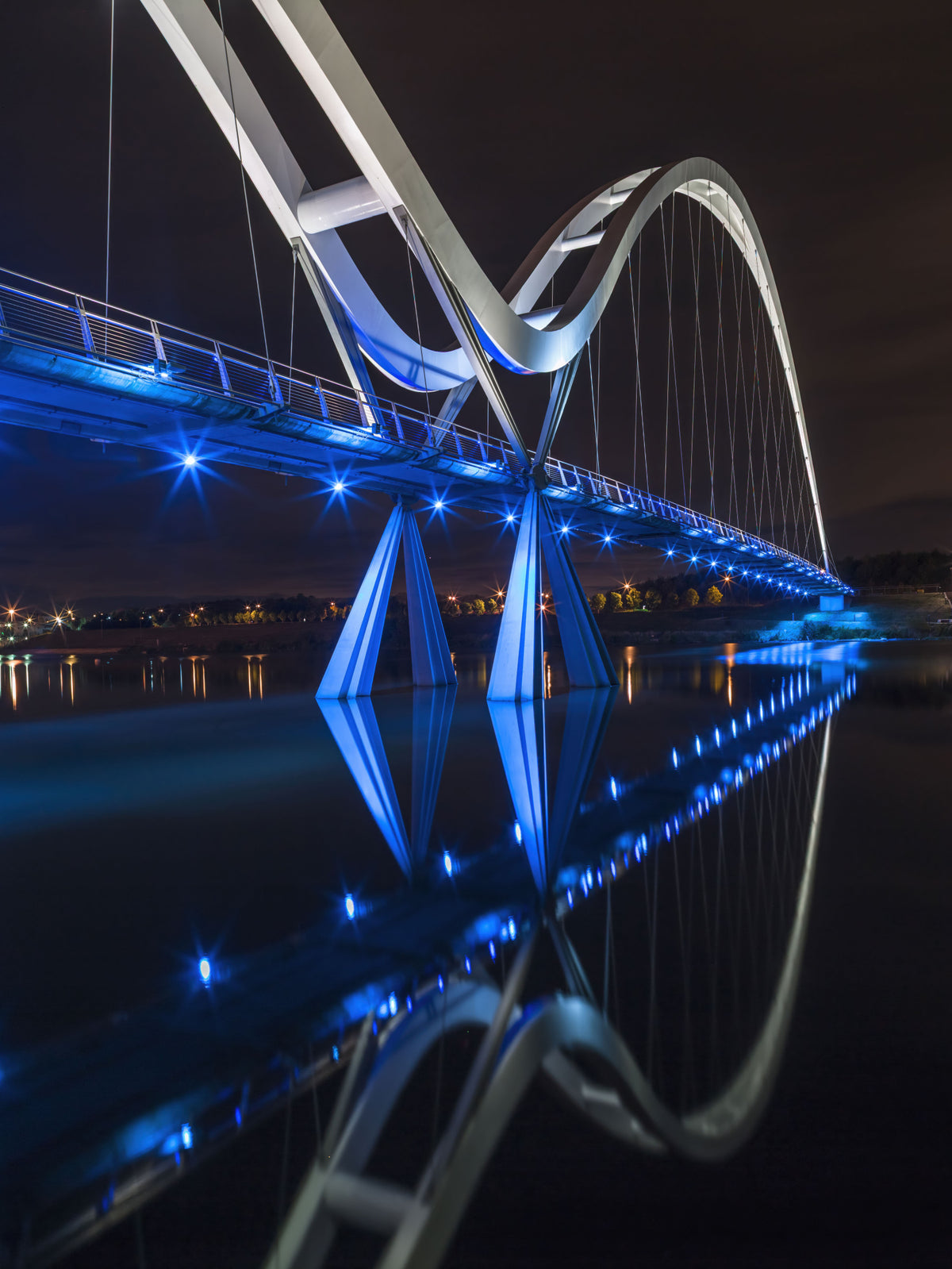 Stockton Infinity Bridge Nocturnal Glow Wall Mural in your room