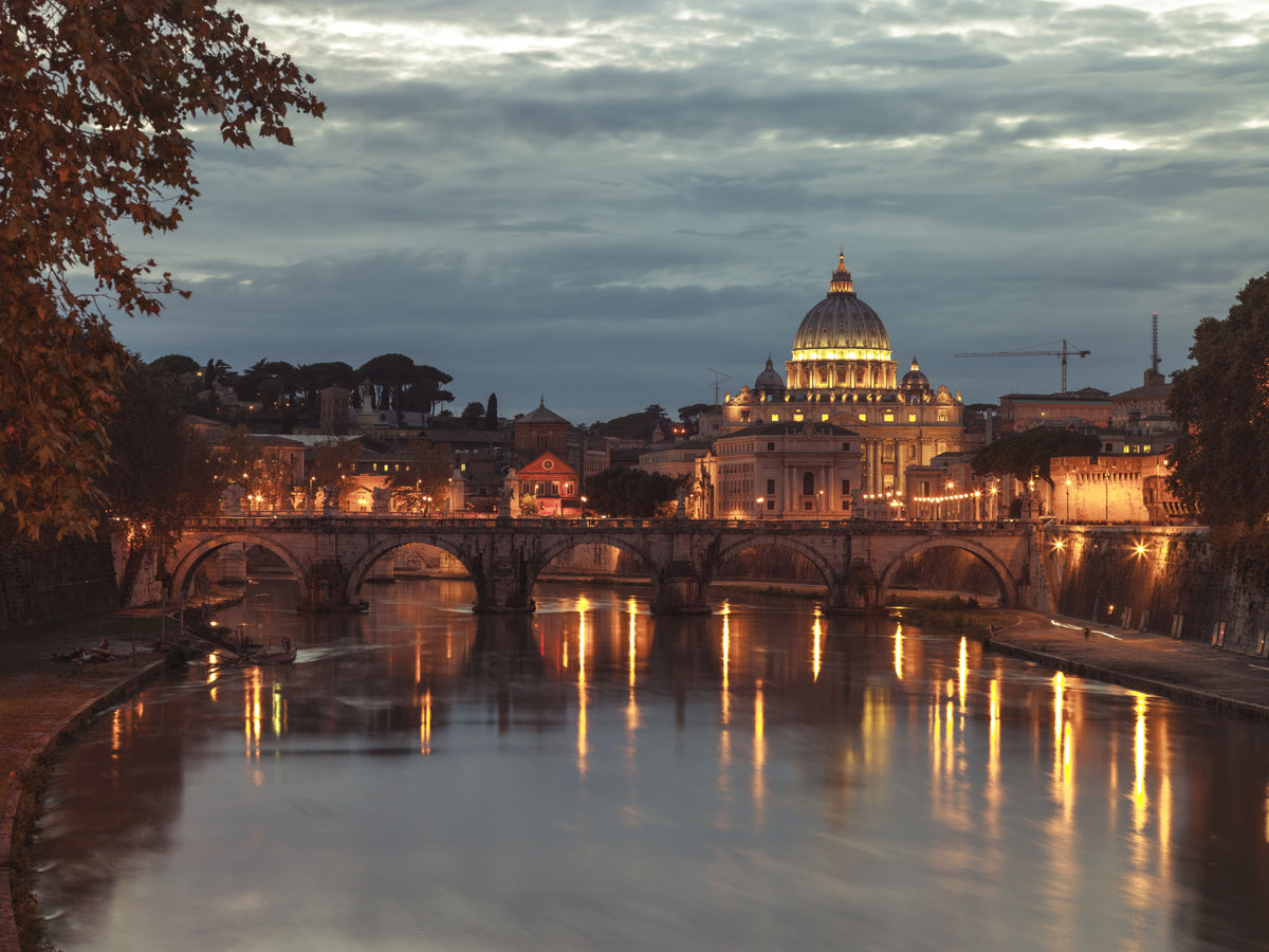 Sunset Over Saint Peters Basilica Wall Mural in your room