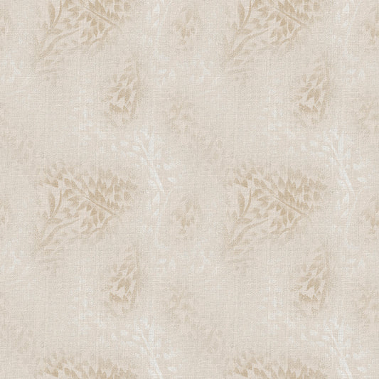 Delicate Linen Botanical Foliage Wallpaper⁠