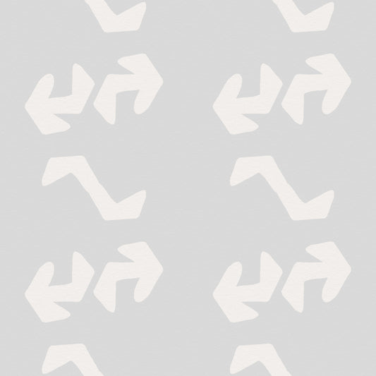 Playful Primitive Shapes on Soft Slate Wallpaper⁠