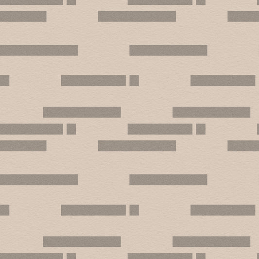 Minimalist Linear Rhythm in Taupe and Slate Wallpaper⁠