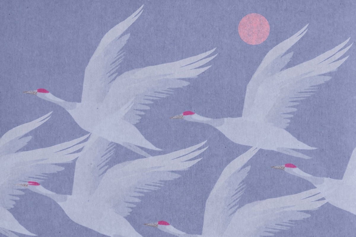 Origami Wings over Periwinkle Sky Wall Mural in your room