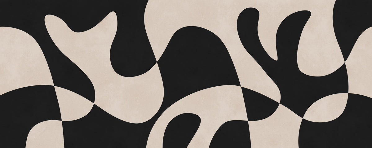 Minimalist Biomorphic Fluidity Wall Mural in your room — zoomed