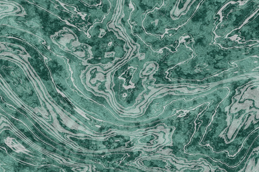 Fluid Earthy Sage and Forest Waves Wall Mural