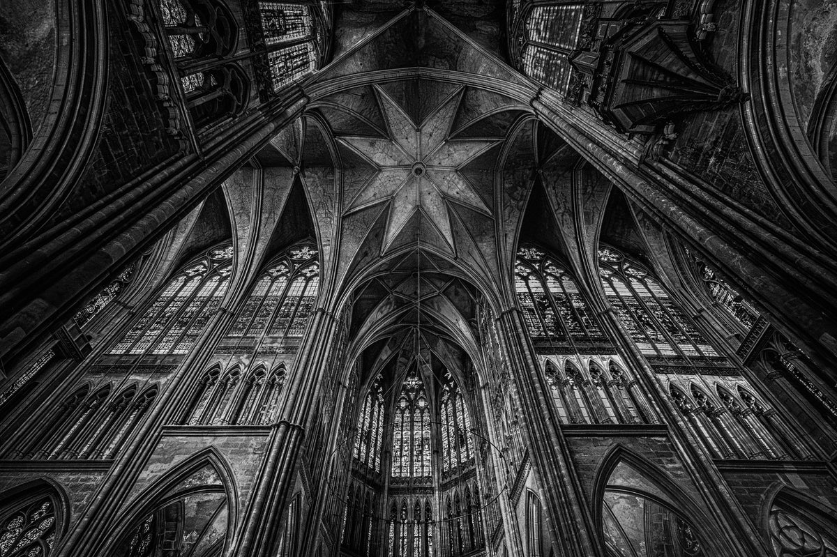 Gothic Vaults of the Cathedral Ceiling Wall Mural in your room