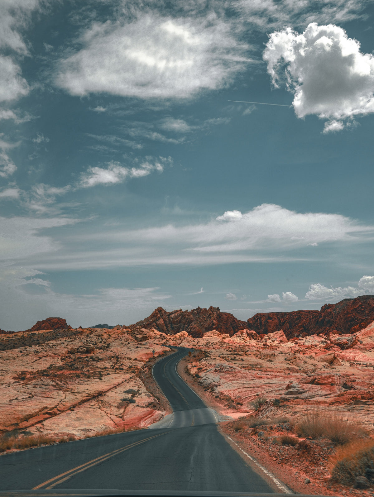 Winding Desert Highway Wall Mural