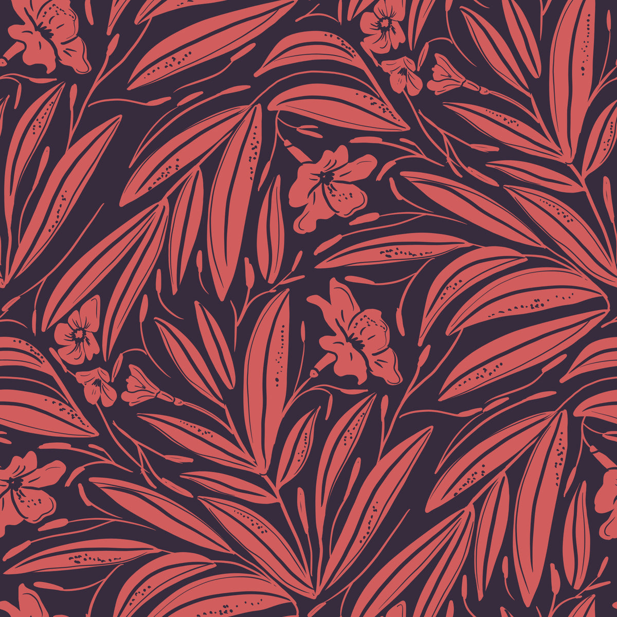 Crimson Foliage Silhouette Wallpaper⁠ in your room