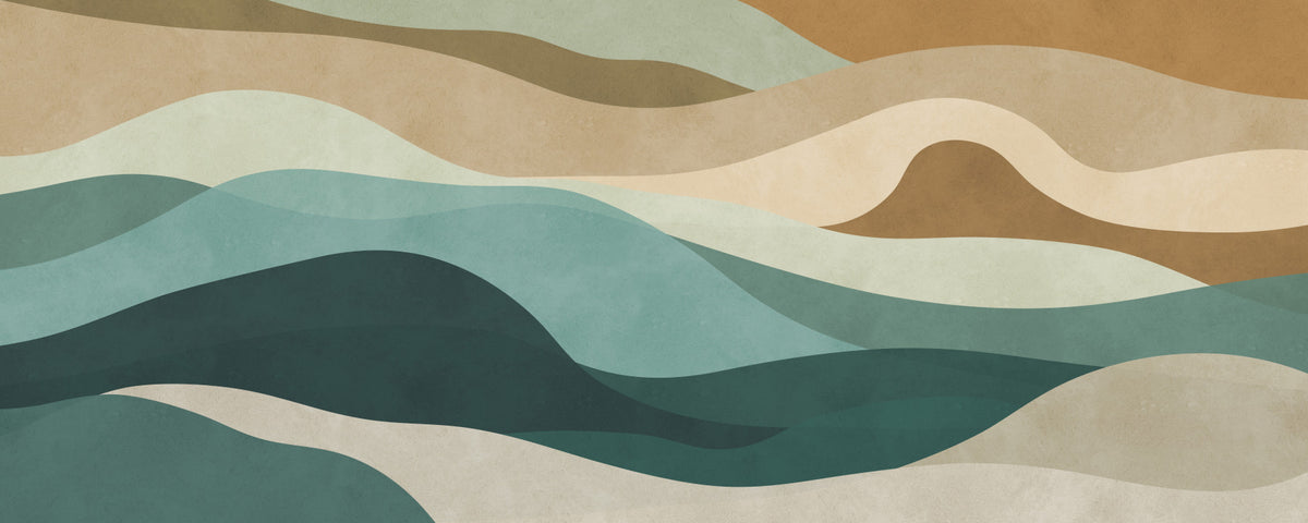 Abstract Earthy Wave Horizon Wall Mural in your room