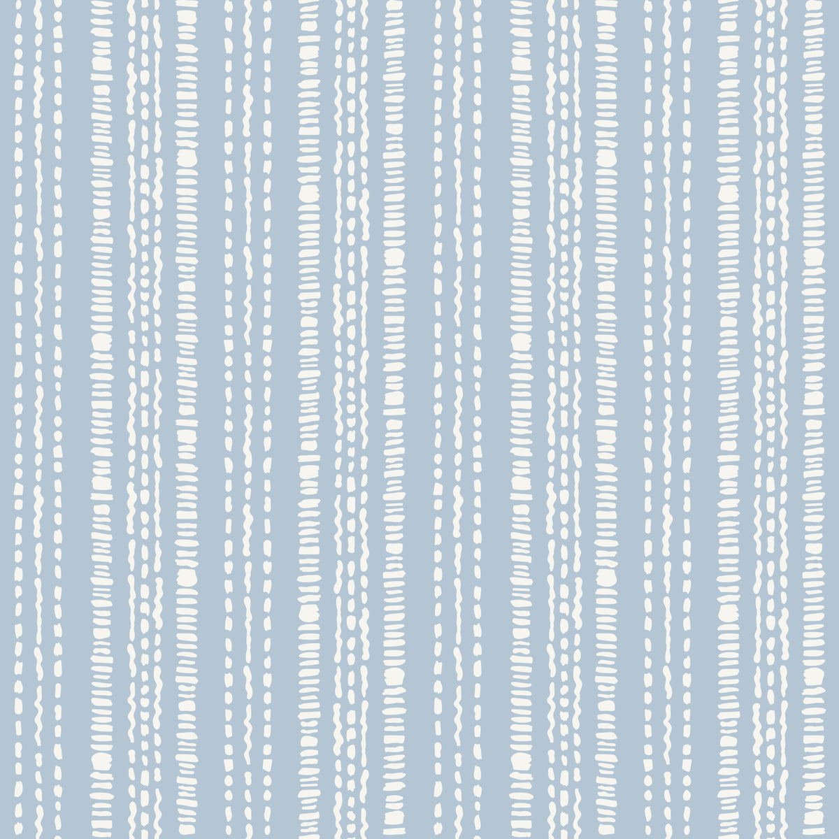 Cream and Indigo Linear Pattern Wallpaper⁠ in your room — zoomed
