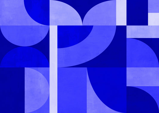 Mid-century blue Wall Mural