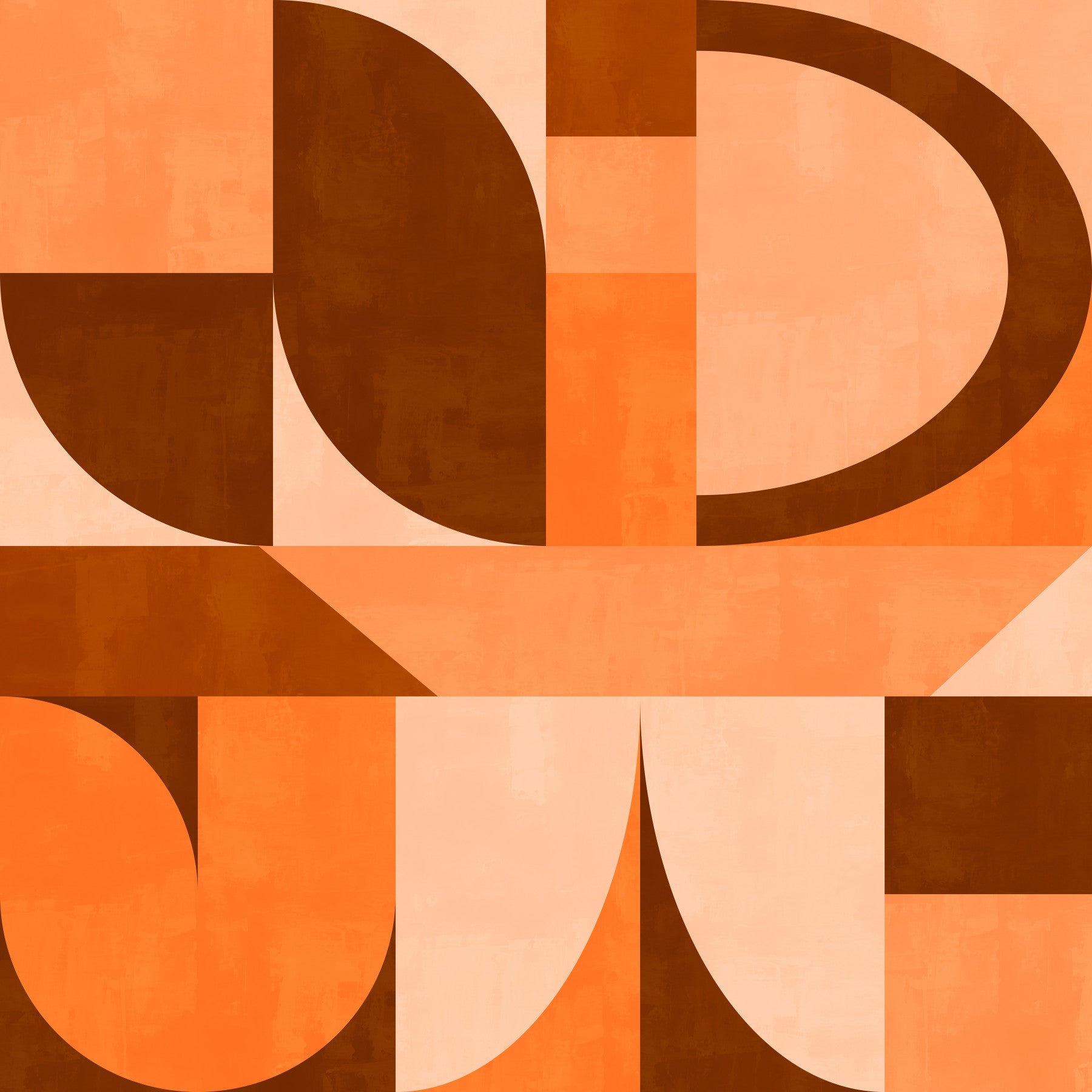 Mid-Century Terracotta Arches Wall Mural