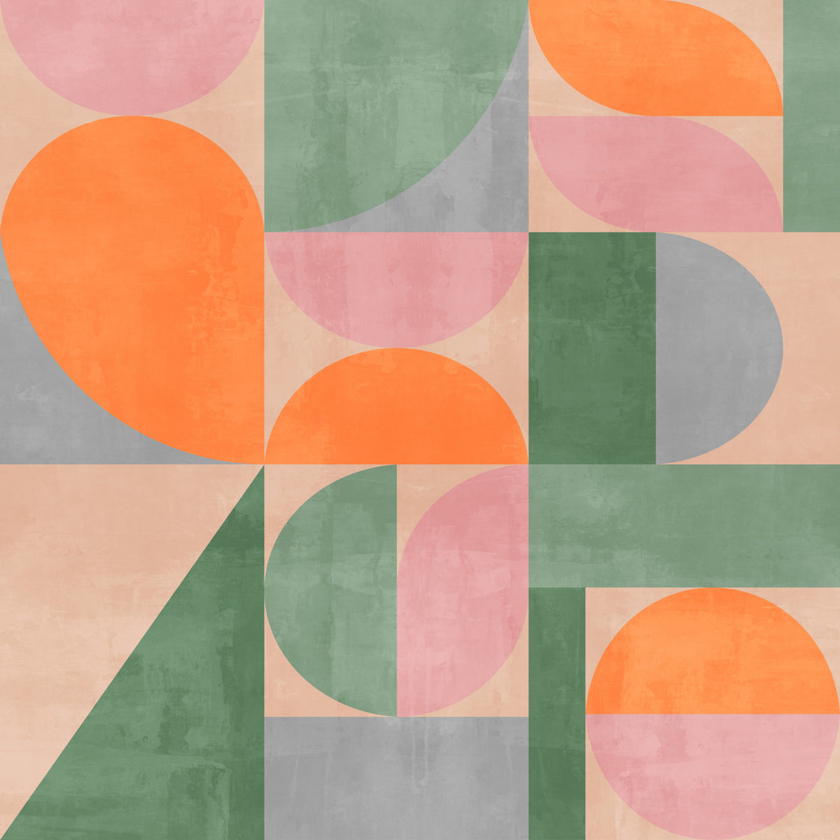Modern Geometric Arches Wall Mural in your room — zoomed