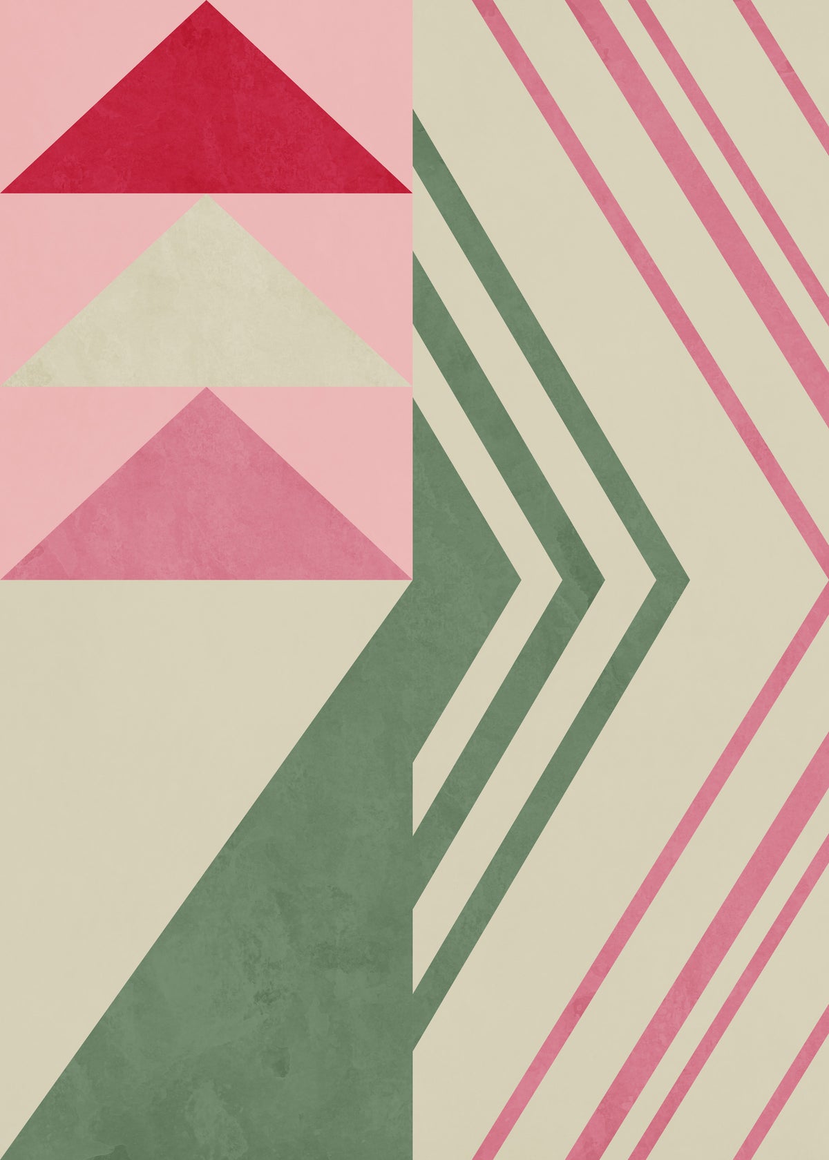 Geometric Triangle Harmony Wall Mural in your room — zoomed
