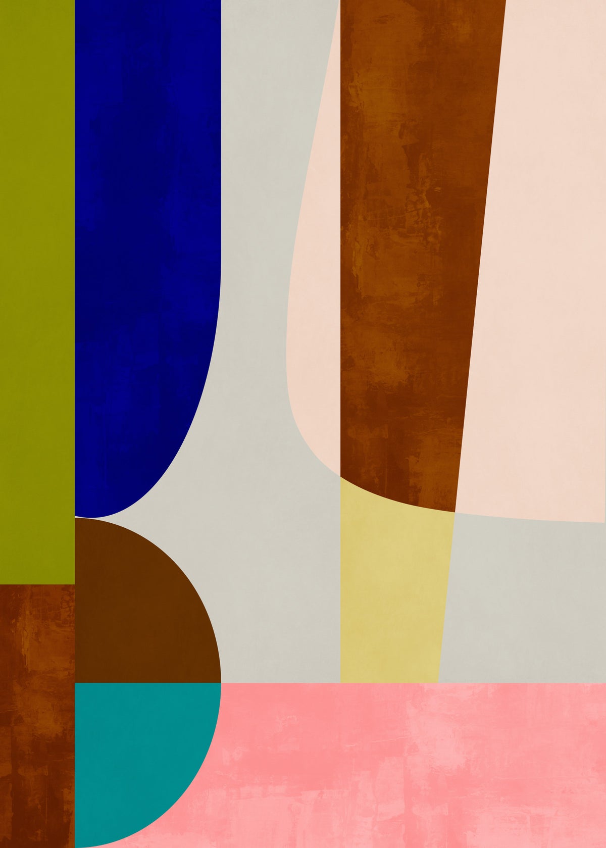 Mid-Century Modern Composition Wall Mural in your room