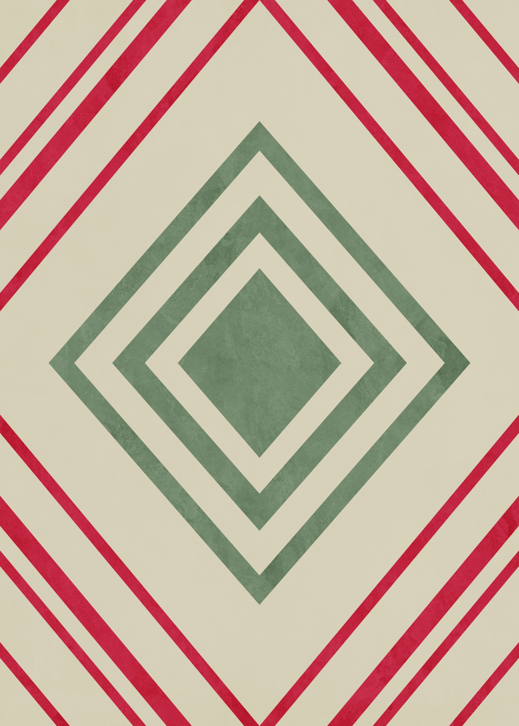Diamond-Shaped Geometric Lines Wall Mural
