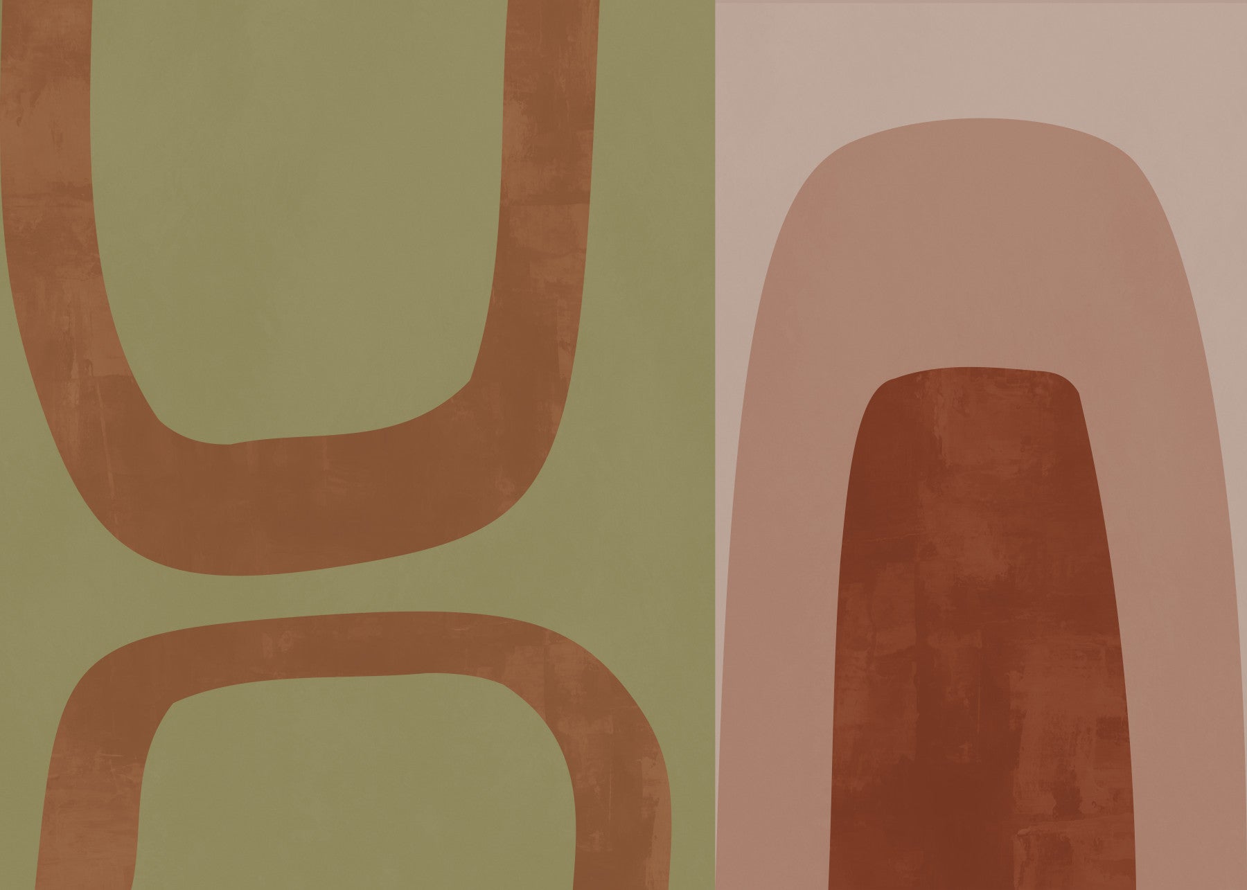 Arcos abstratos terrosos Wall Mural