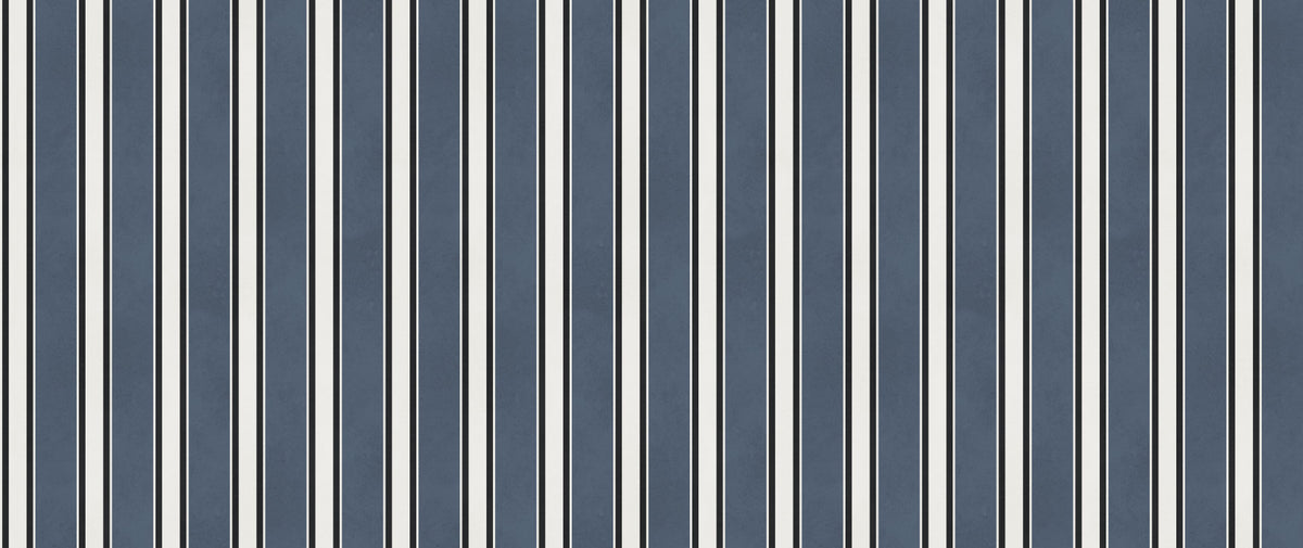 Classic Navy Striped Pattern Wall Mural in your room — zoomed