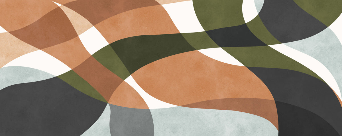 Abstract organic curves in earthy tones Wall mural in your room