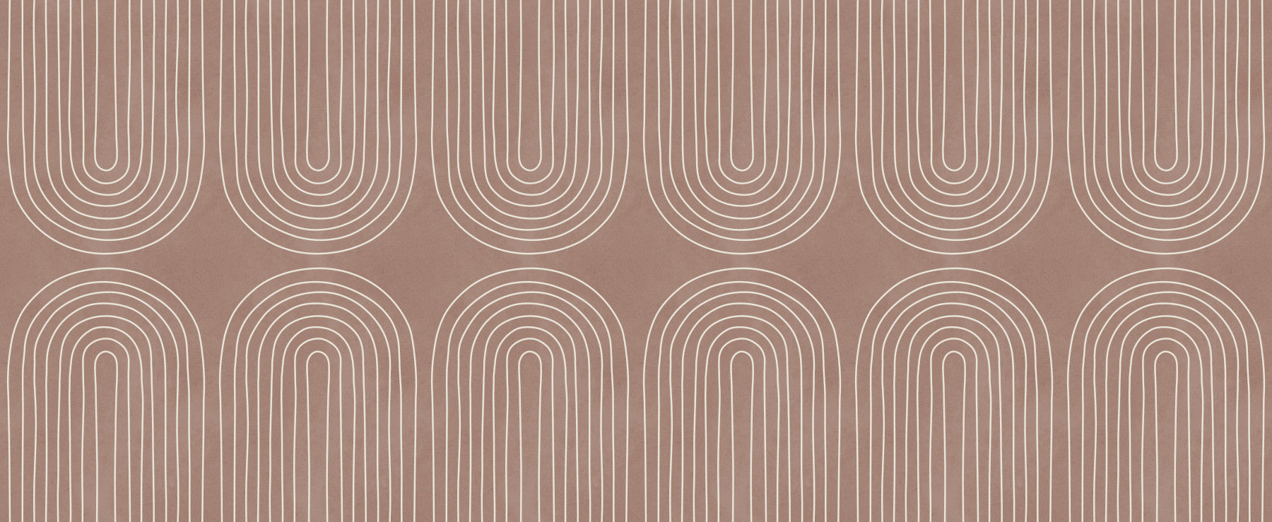 Terracotta Arched Line Motif Wall Mural