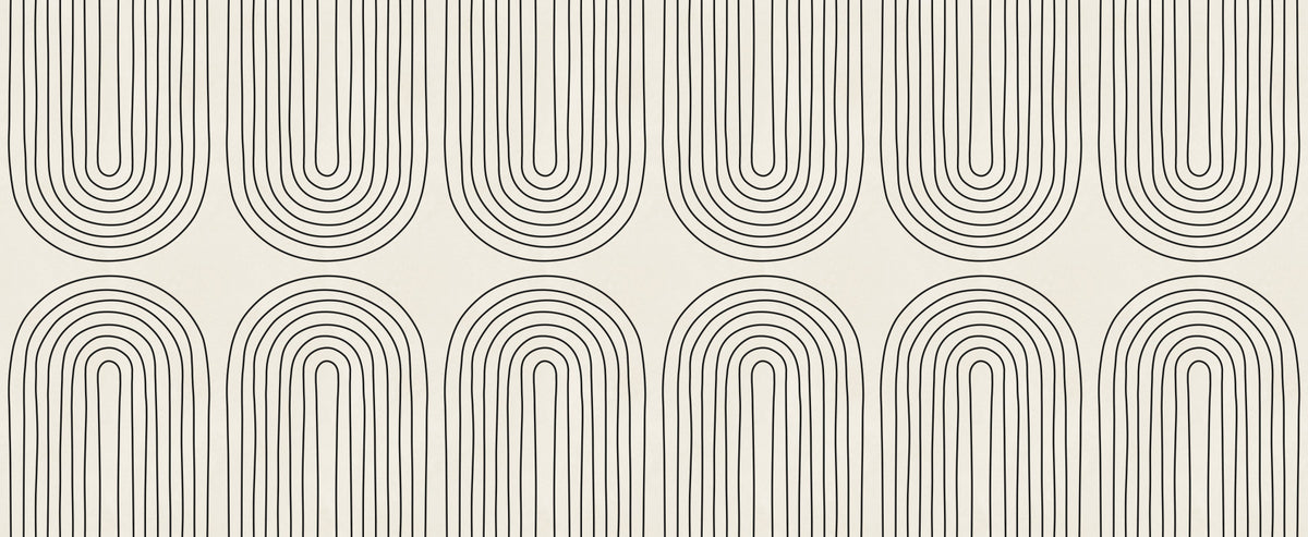 Minimalist Arched Line Art Wall Mural in your room