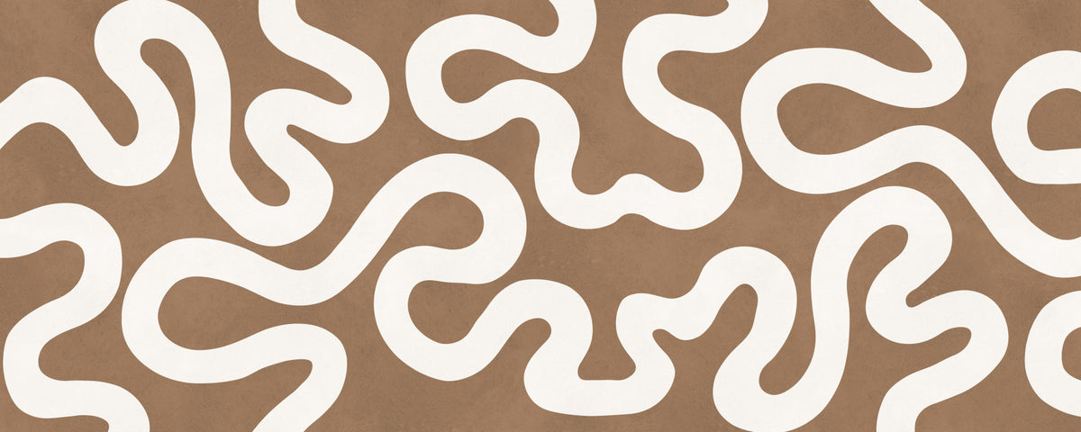 Creamy Swirls on Terracotta Wall Mural in your room — zoomed