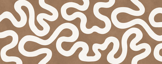 Creamy Swirls on Terracotta Wall Mural