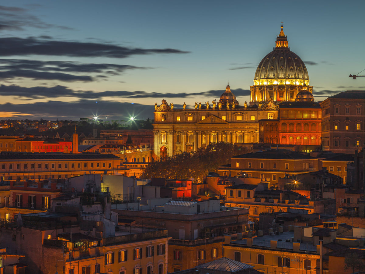 Roman Twilight Basilica View Wall Mural in your room — zoomed