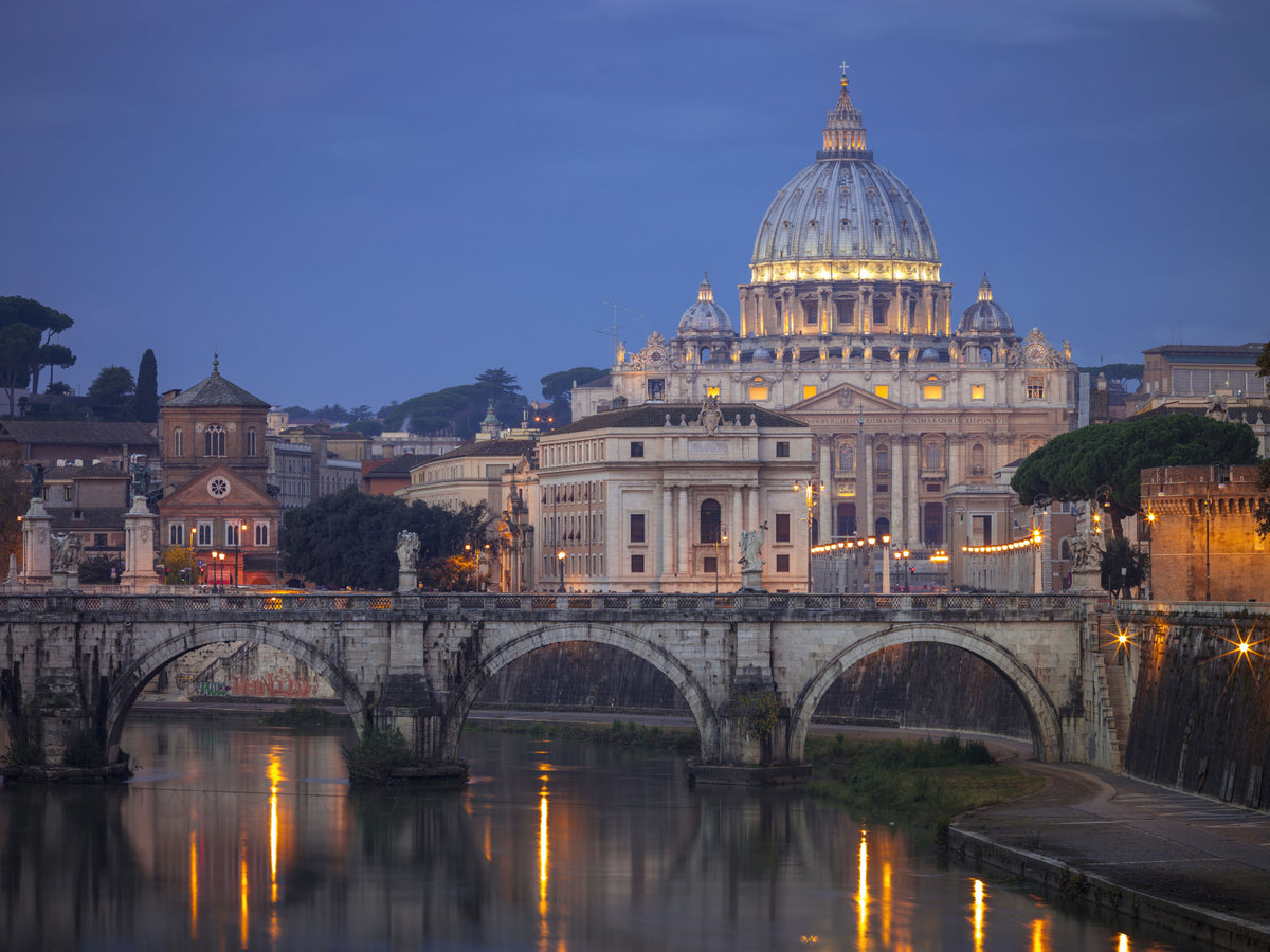 St. Peter’s Basilica Twilight Panorama Wall Mural in your room