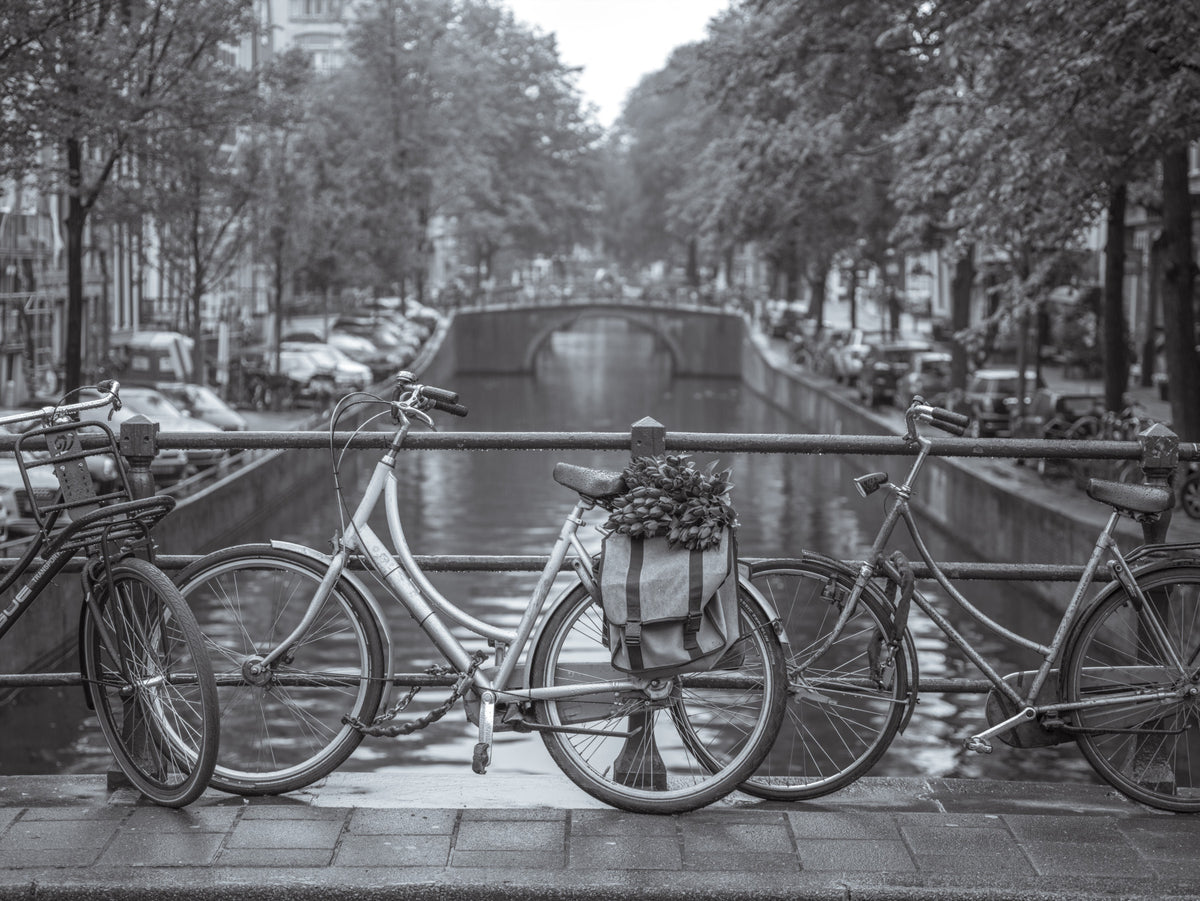 Amsterdam Canal Bicycle Scene Wall Mural in your room