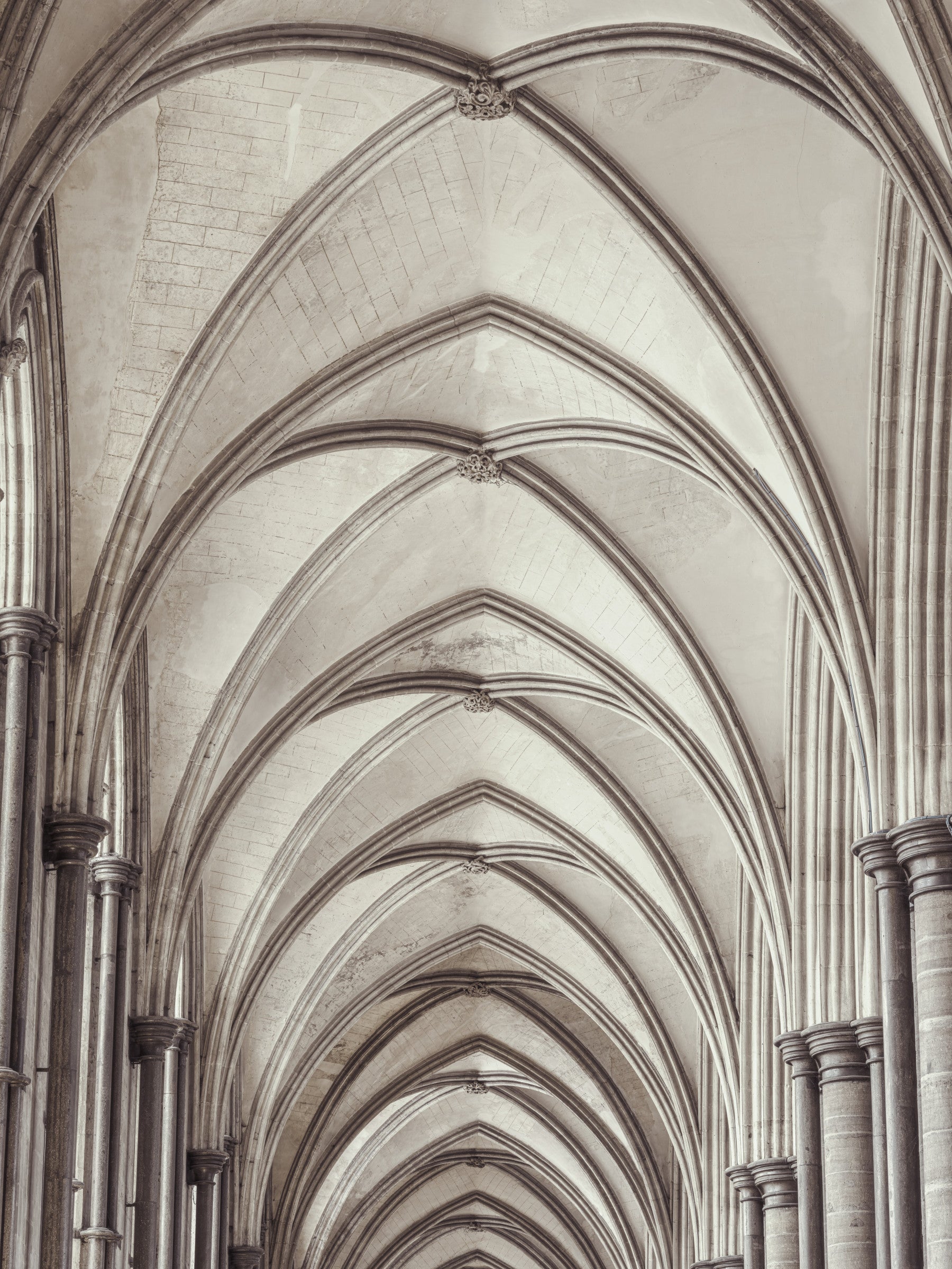 Gothic Stone Ribbed Vaulting Wall Mural