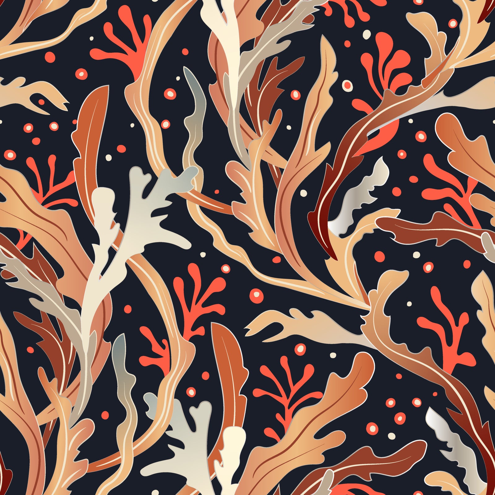 Abstract Foliage Silhouette Wallpaper⁠