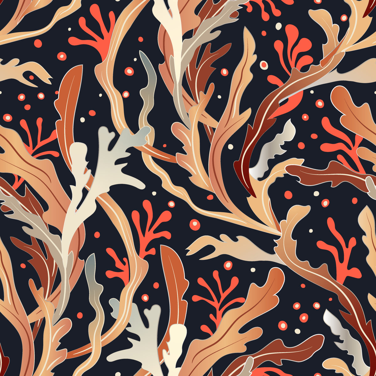 Abstract Foliage Silhouette Wallpaper⁠ in your room — zoomed