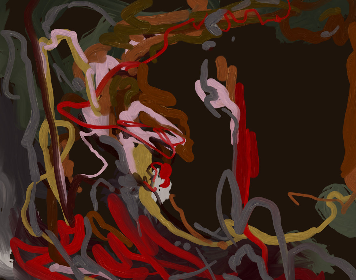 Abstract Painted Trails Wall Mural in your room
