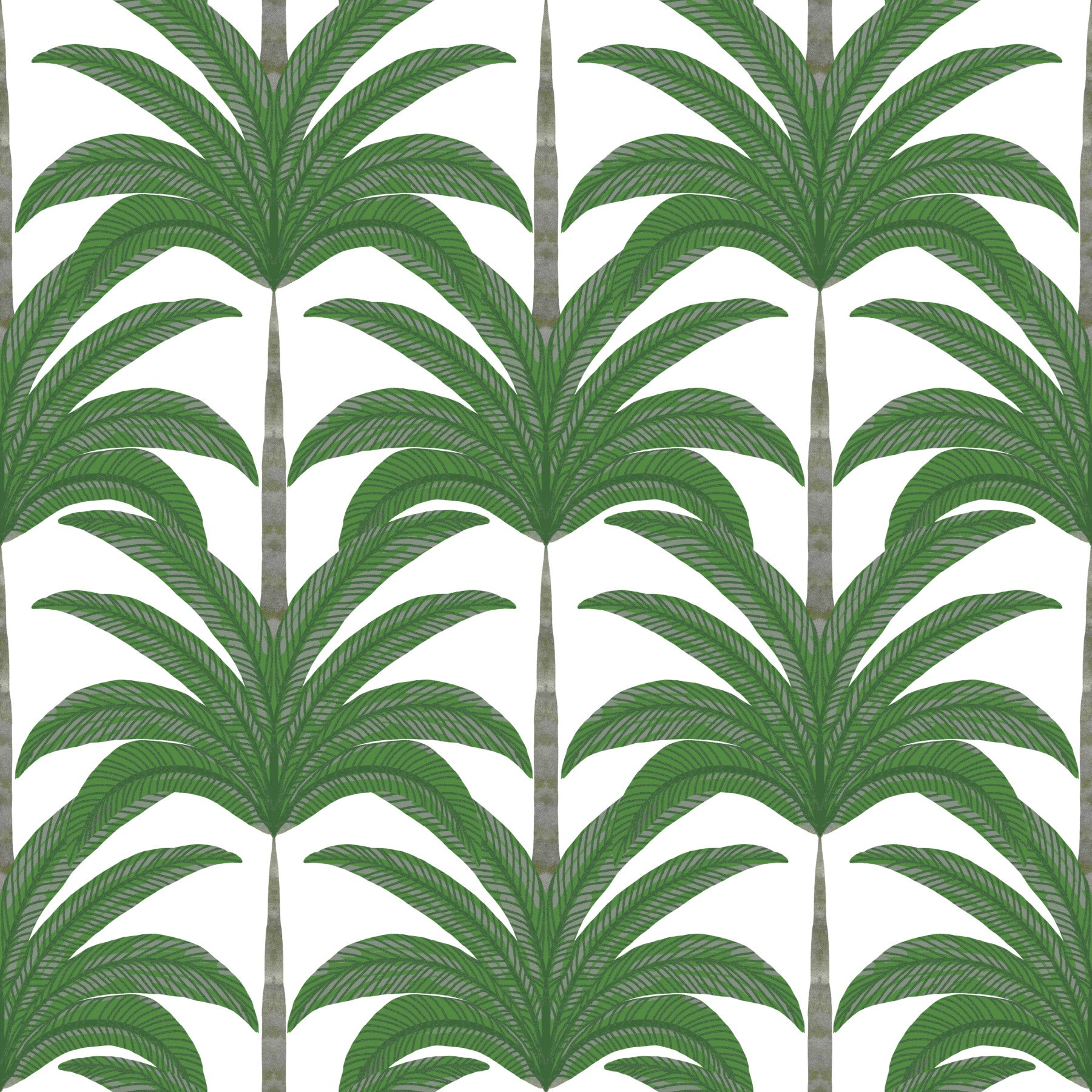 Arched Palm Frond Botanical Art Wallpaper⁠