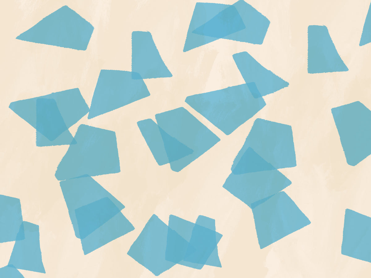Floating Azure Fragments Wall Mural in your room — zoomed