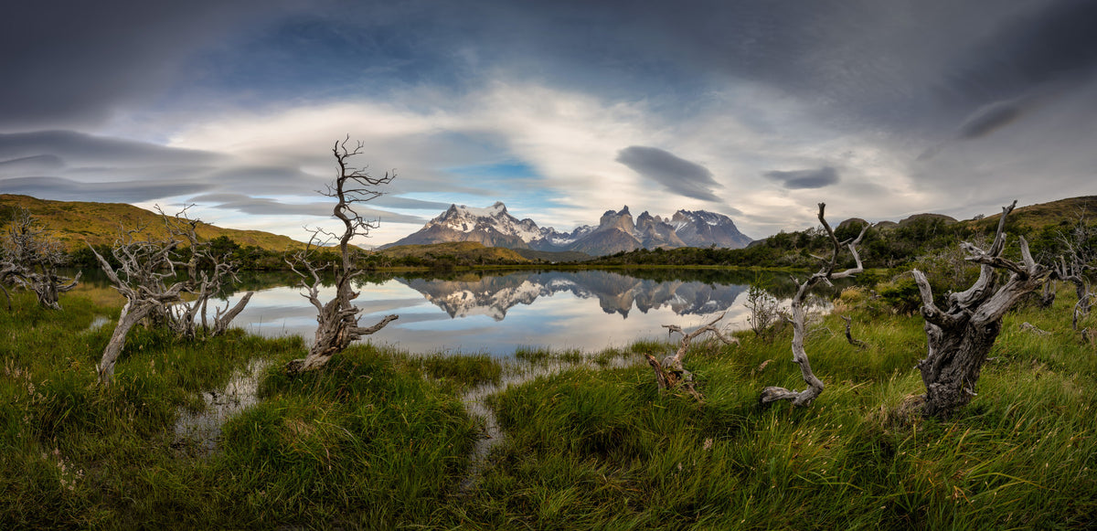 Patagonian Mountain Reflection Wall Mural in your room