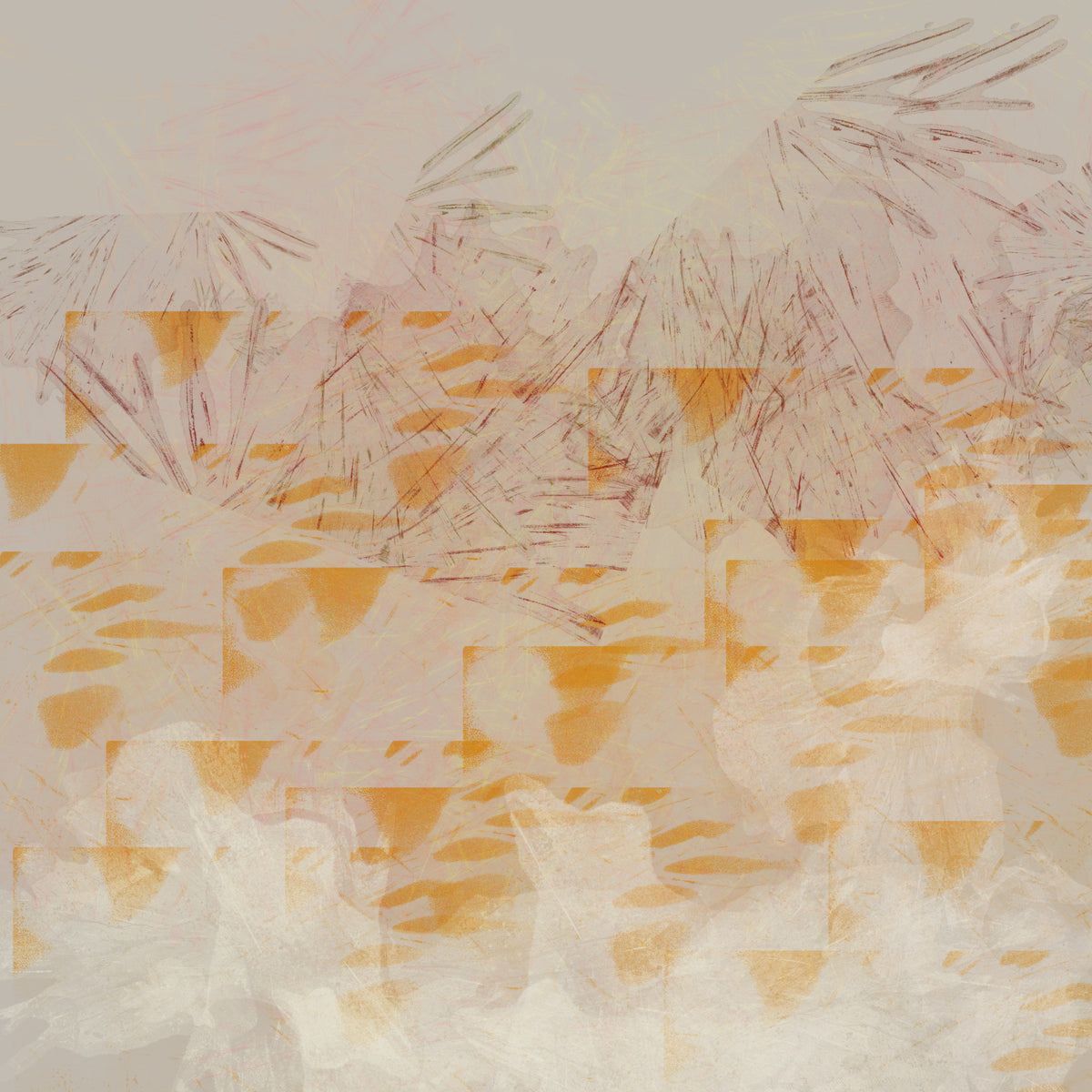 Abstract Earthy Textured Layers Wall Mural in your room — zoomed