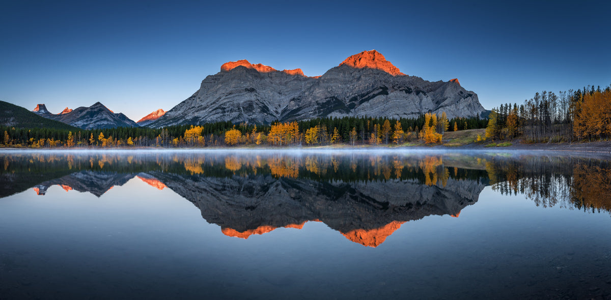 Golden Peak Alpine Reflection Wall Mural in your room