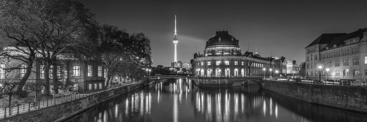 Berlin Metropolitan Night View Wall Mural in your room — zoomed